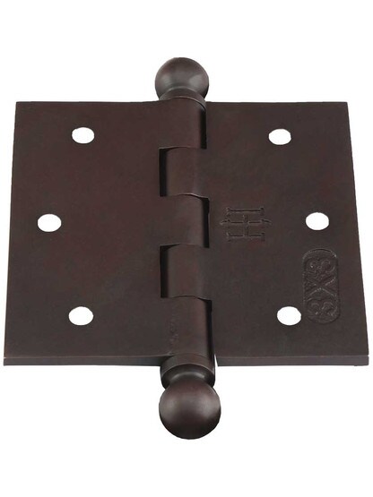Alternate View 3 of 3 inch Arts and Crafts Ball-Tipped Door Hinge.