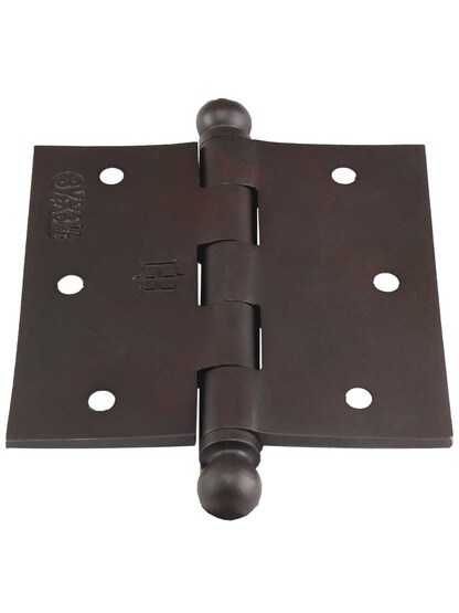 Alternate View 3 of 3 1/2 inch Arts and Crafts Ball-Tipped Door Hinge.