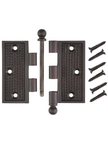 Alternate View 4 of 3 1/2 inch Arts and Crafts Ball-Tipped Door Hinge.