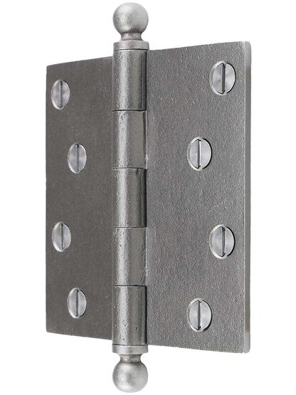 Alternate View of 4-Inch Cast Iron Door Hinge With Ball Finials.