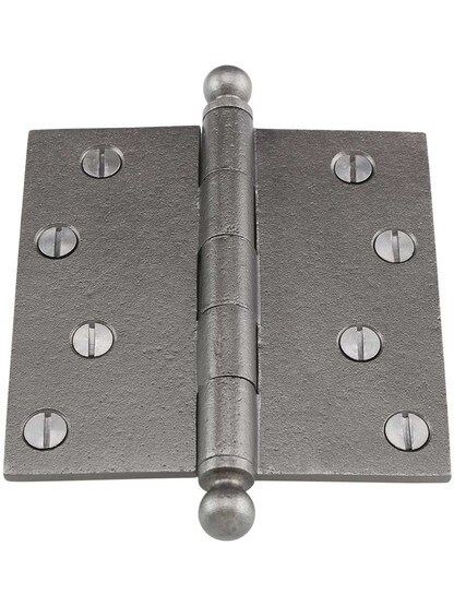 Alternate View 2 of 4-Inch Cast Iron Door Hinge With Ball Finials.