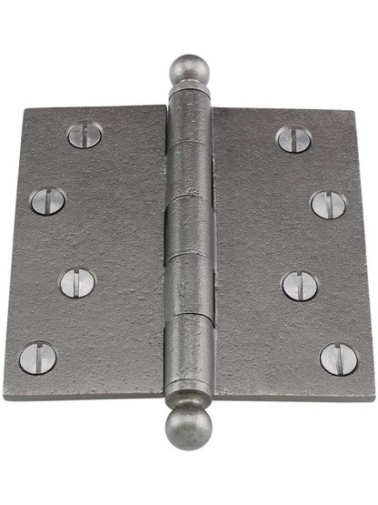 Alternate View 2 of 4-Inch Cast Iron Door Hinge With Ball Finials.