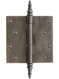 4-Inch Cast Iron Door Hinge With Steeple Tips.
