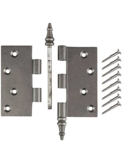 Alternate View 4 of 4-Inch Cast Iron Door Hinge With Steeple Tips.
