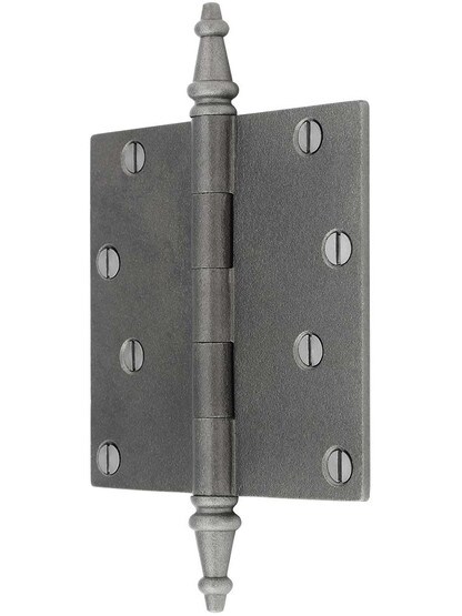 4 1/2-Inch Cast Iron Door Hinge With Steeple Tips