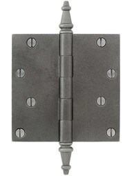 4 1/2-Inch Cast Iron Door Hinge With Steeple Tips