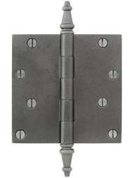 4 1/2-Inch Cast Iron Door Hinge With Steeple Tips