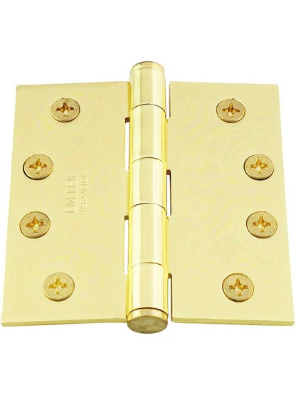 Alternate View 2 of 4-Inch Heavy Duty Plated Steel Door Hinge With Button Tips.