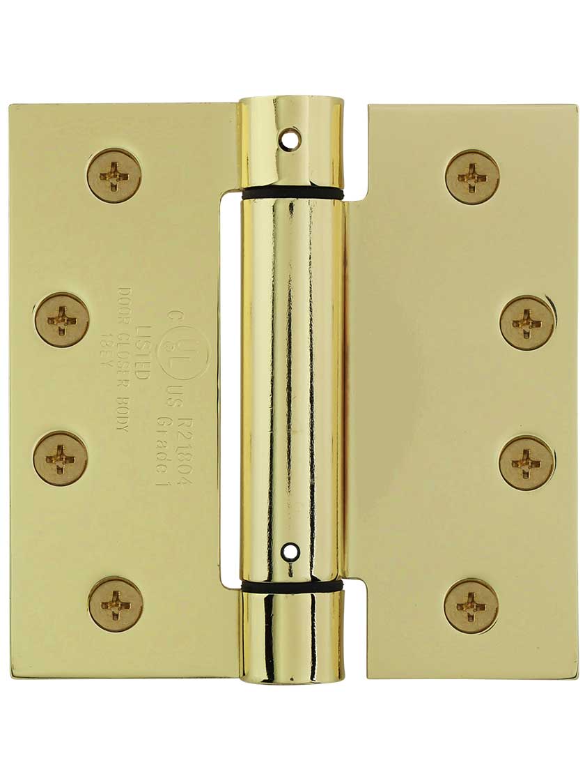 4" Single Action Spring Hinge with Square Corners