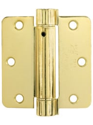 3 1/2-Inch Single Action Spring Hinge With 1/4-Inch Radius Corners