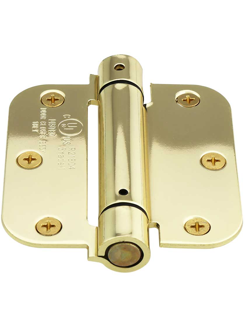 Alternate View of 3 1/2-Inch Single Action Spring Hinge With 5/8-Inch Radius Corners.