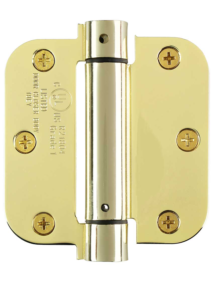 Alternate View 2 of 3 1/2-Inch Single Action Spring Hinge With 5/8-Inch Radius Corners.