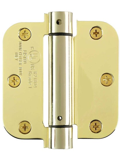 Alternate View 2 of 3 1/2-Inch Single Action Spring Hinge With 5/8-Inch Radius Corners.