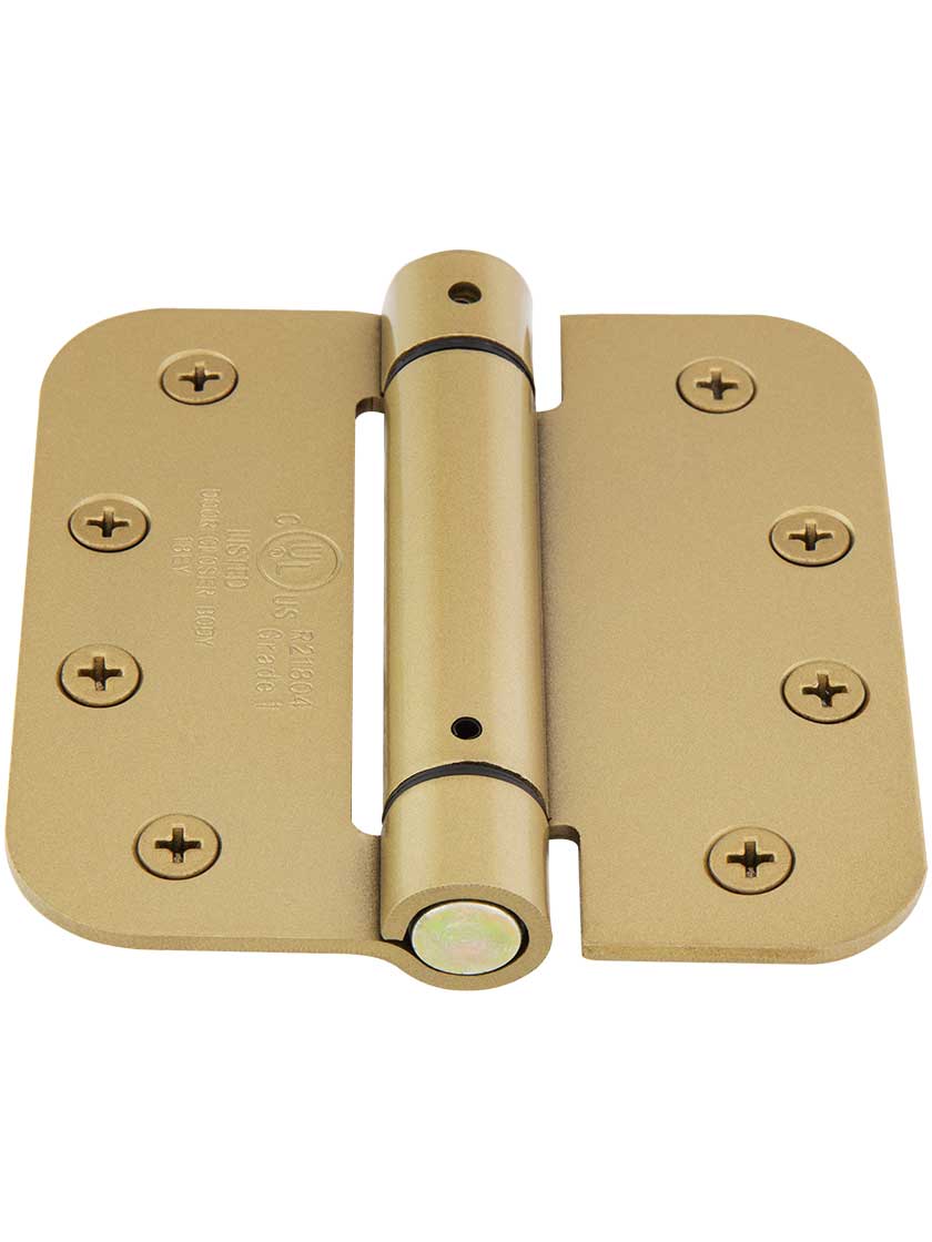 Alternate View of 4-Inch Single Action Spring Hinge With 5/8-Inch Radius Corners.