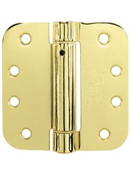 4-Inch Single Action Spring Hinge With 5/8-Inch Radius Corners