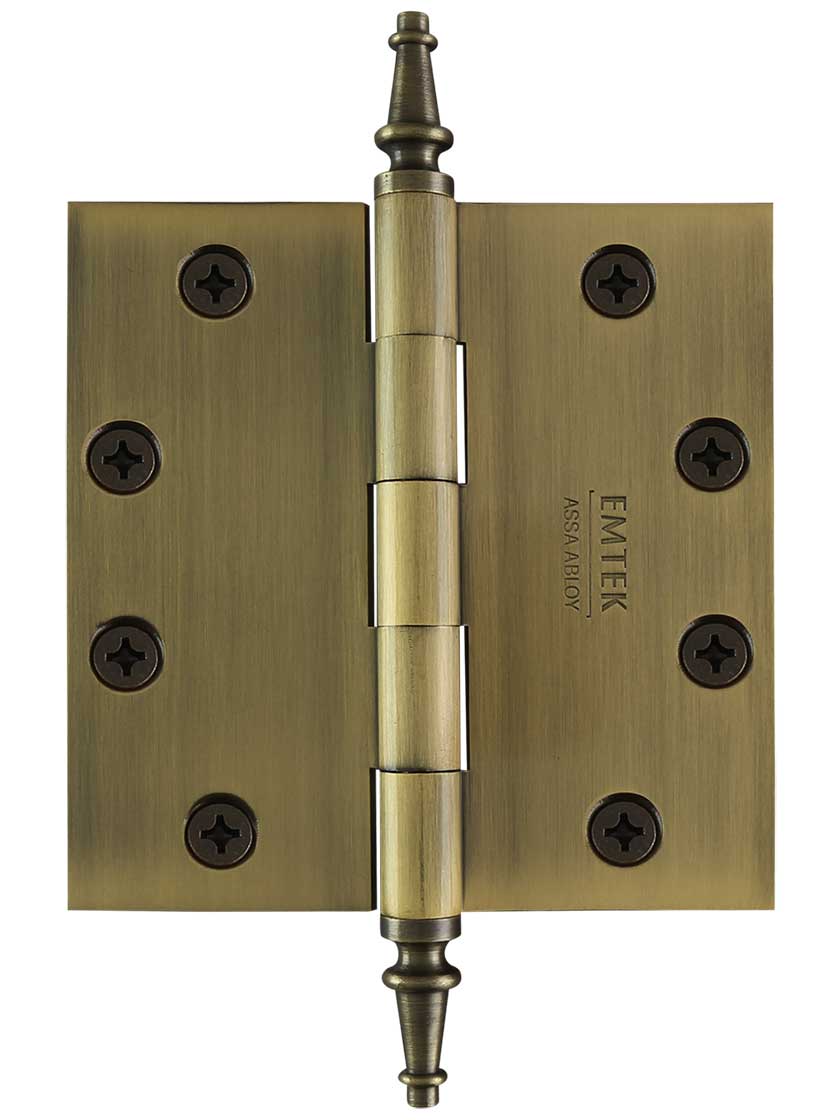BLK Victorian Steeple TAAMBA Brass Door Hinge 4.5 x 4.5 TD HDF 4545 10B New 1