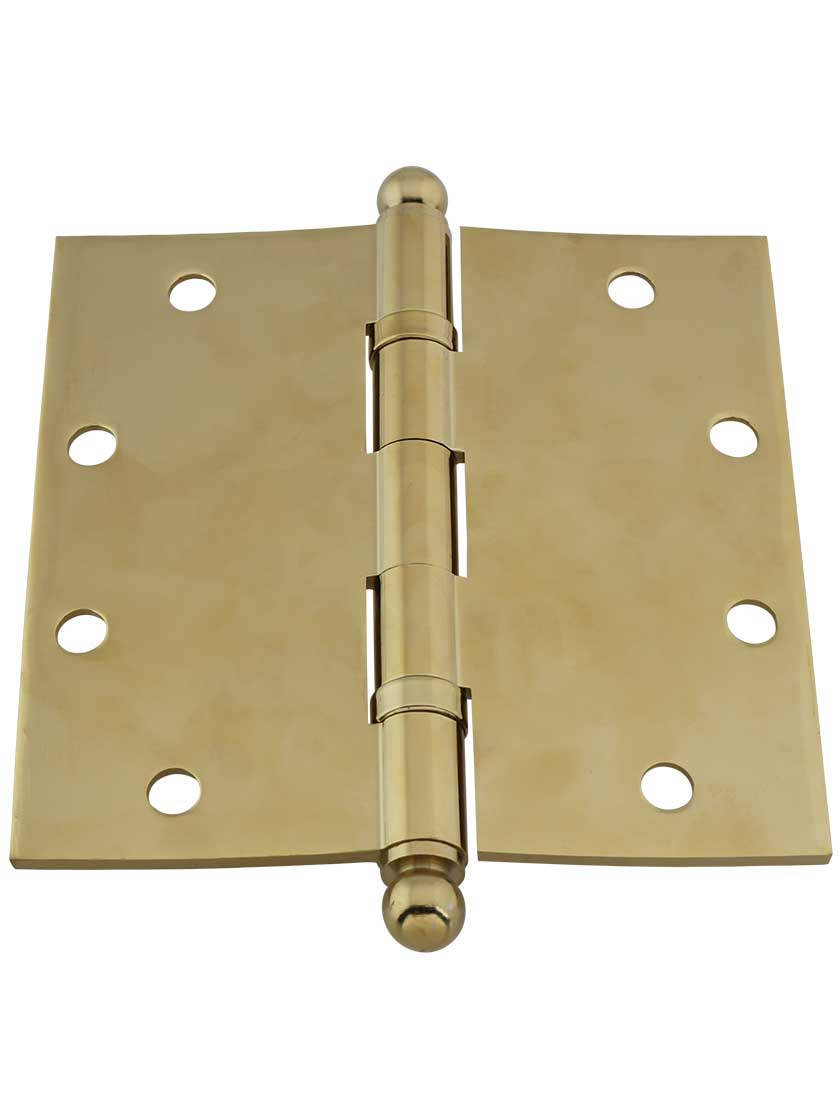 5" Solid Brass BallBearing Door Hinge with Ball Tips House of