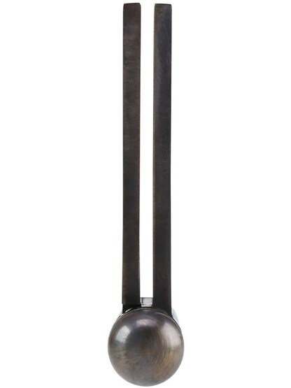 Alternate View 5 of 4 1/2 inch Solid-Brass Door Hinge with Ball Finials in Antique-by-Hand.