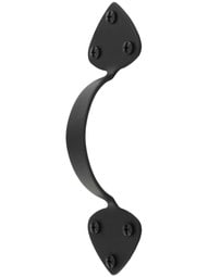 7 3/4" Smooth Iron Door Pull With Spade Tips