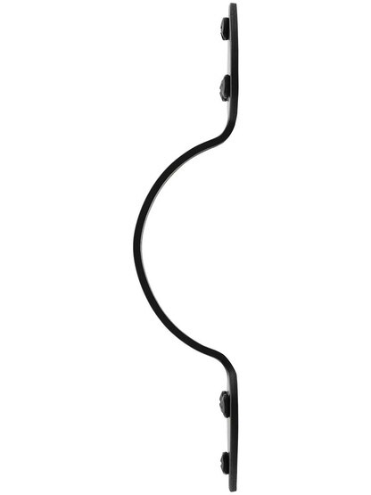 Alternate View of 7 3/4 inch Smooth Iron Door Pull With Spade Tips