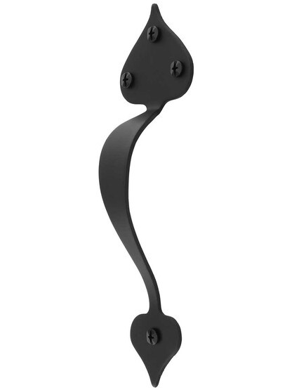 8 3/4 inch Smooth Iron Door Pull With Heart Tips