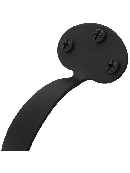 Alternate View 2 of 6 3/4 inch Smooth Iron Door Pull With Bean Tips