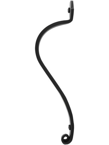 Alternate View of Seville Forged Iron Door Pull with a Lacquered Black Finish