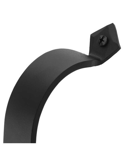 Alternate View 2 of Seville Forged Iron Door Pull with a Lacquered Black Finish