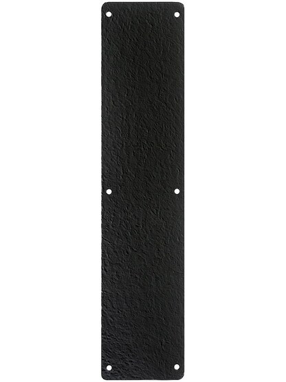 Plain Cast Iron Push Plate with a Lacquered Black Finish