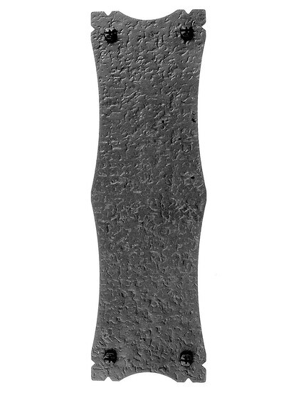Alternate View of Tudor Style Cast Iron Push Plate with a Lacquered Black Finish