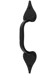 10 1/2 inch Heavy Duty Iron Door Pull With Heart Tips
