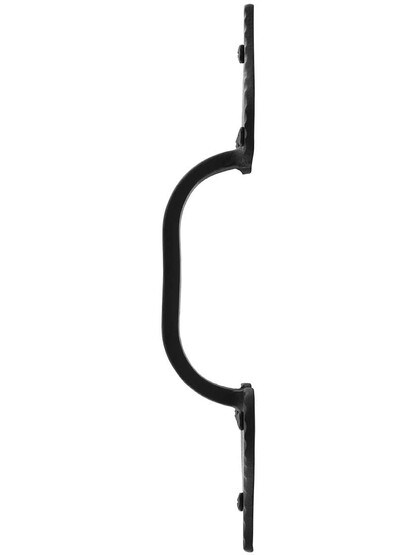 Alternate View of 10 1/2 inch Heavy Duty Iron Door Pull With Heart Tips