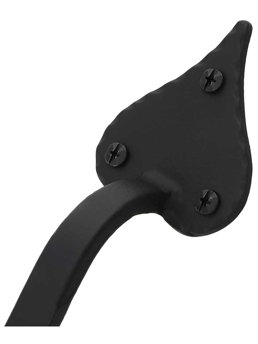 Alternate View 2 of 10 1/2 inch Heavy Duty Iron Door Pull With Heart Tips