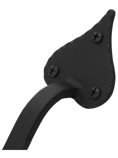 Alternate View 2 of 10 1/2 inch Heavy Duty Iron Door Pull With Heart Tips