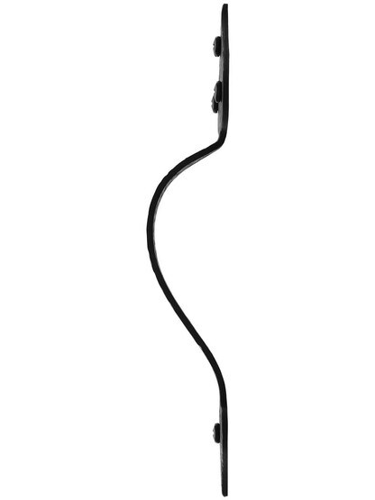 Alternate View of 8 3/4 inch Forged Iron Door Pull With Heart Tips