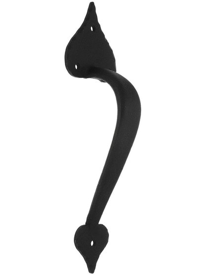 10 5/8 inch Forged Iron Entry Handle With Heart Tips