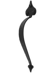 8 1/2 inch Forged Iron Door Pull With Heart Tips