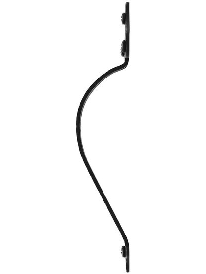 Alternate View of 8 1/2 inch Forged Iron Door Pull With Heart Tips