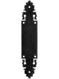 12 inch Warwick Iron Push Plate With Rough Textured Surface.