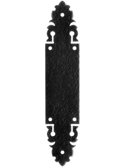 12 inch Warwick Iron Push Plate With Rough Textured Surface.