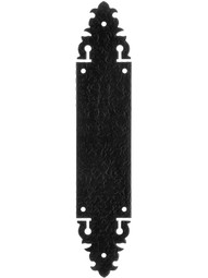 15 inch Warwick Iron Push Plate With Rough Textured Surface.