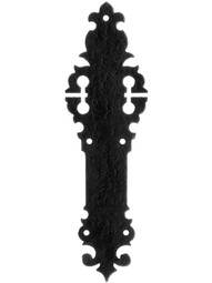 12" Forged Iron Decorative Push Plate With Rough Textured Surface