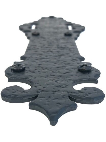 12" Forged Iron Decorative Push Plate With Rough Textured Surface
