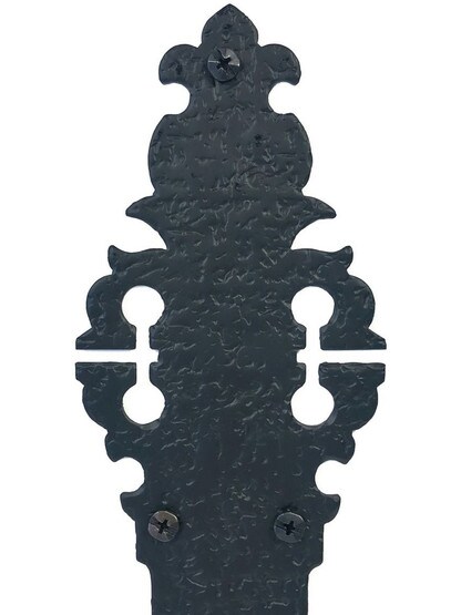 12" Forged Iron Decorative Push Plate With Rough Textured Surface