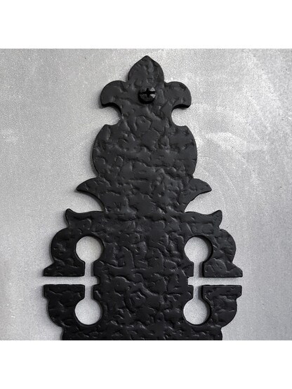 12" Forged Iron Decorative Push Plate With Rough Textured Surface