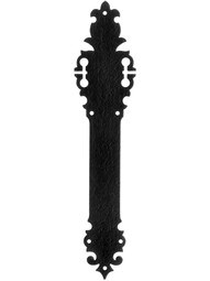 17" Forged Iron Decorative Push Plate With Rough Textured Surface