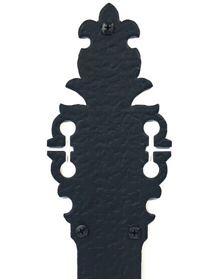 17" Forged Iron Decorative Push Plate With Rough Textured Surface