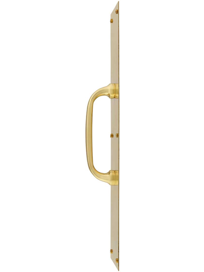 Commercial Door Pull With Back Plate House of Antique Hardware