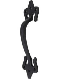 Fleur De Lis Door Pull With Black Powder Coated Finish