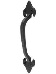 Tudor Style Door Pull With Black Powder Coated Finish